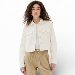 ⚡️NWT⚡️ Good American Women’s Cream Denim Jacket